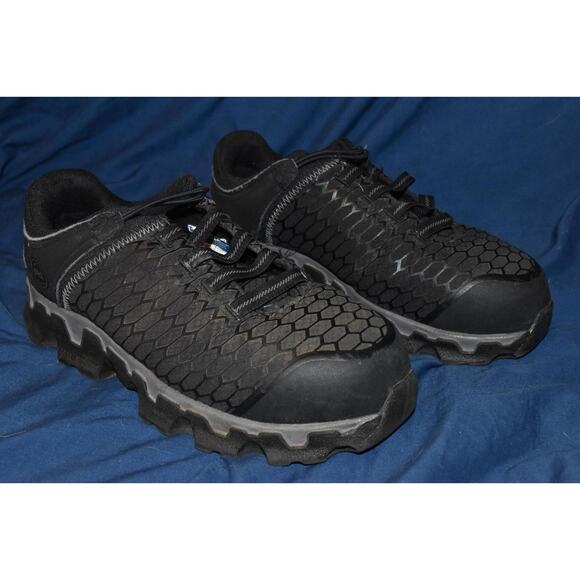 Timberland Men's 7W Wide Black Pro Powertrain Boots Shoes Safety Toe - Picture 1 of 7